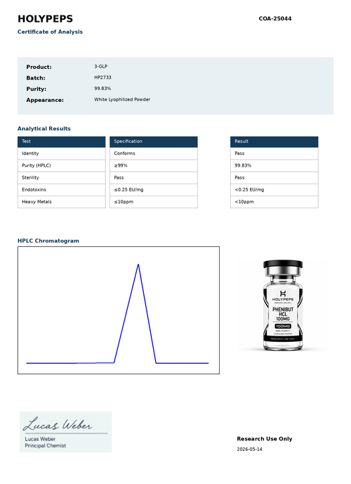3-GLP 100MG - Metabolic Research Enhancement